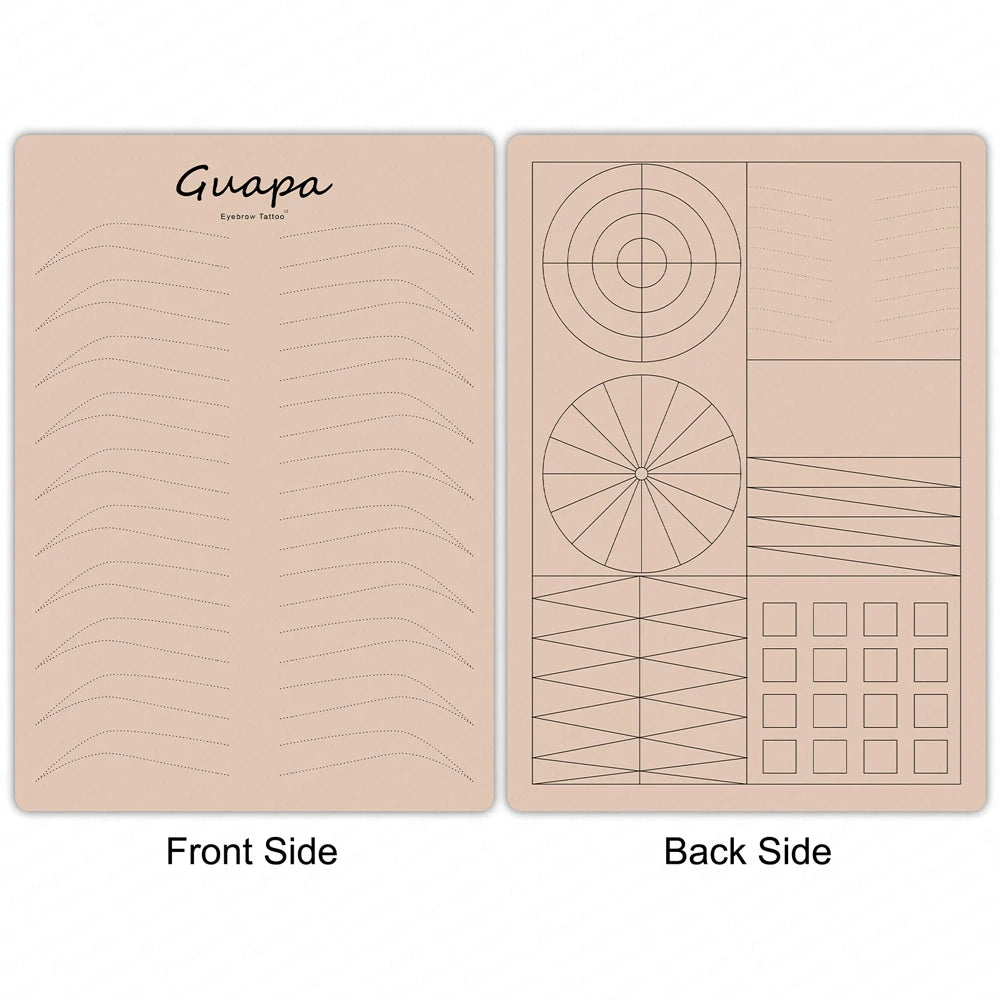 New Hair Stroke Pattern Practice Pad Double Sided Best Nano Brows Silicone Practice Skin For Permanent Makeup Basic Hair Stroke