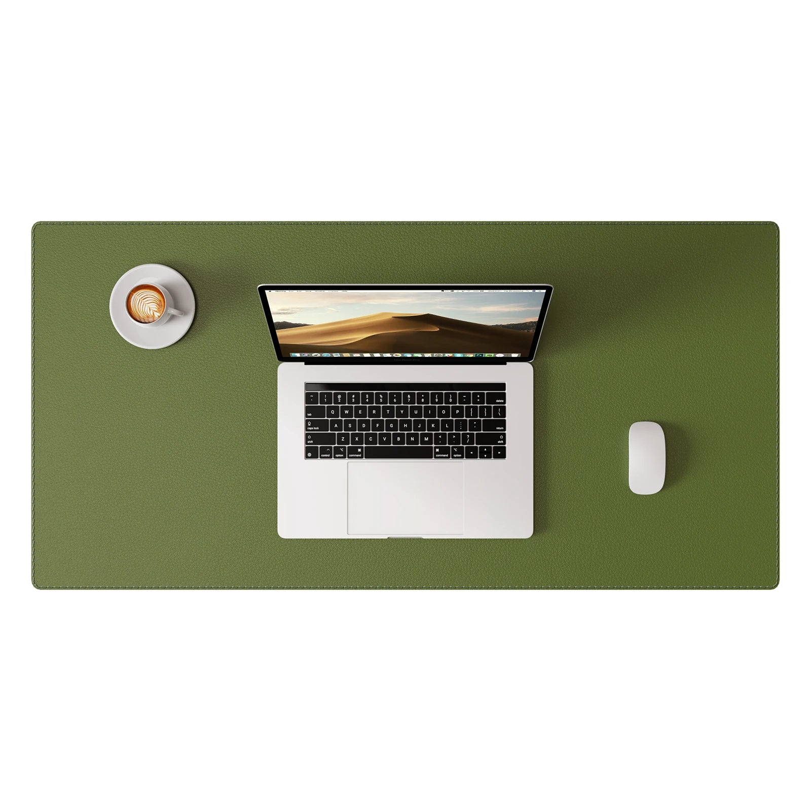 Desk Pad Protector, Mouse Pad, Office Desk Mat, Non-Slip with Stitched Edges PU Leather Desk Blotter for Office Home School