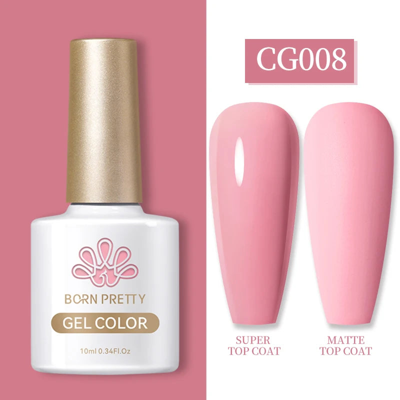 BORN PRETTY 10ml Gel Nail Polish Gel 130 Colors Semi Permanent Solid Nail Gel Varnish Soak Off UV Gel for Base Top Coat