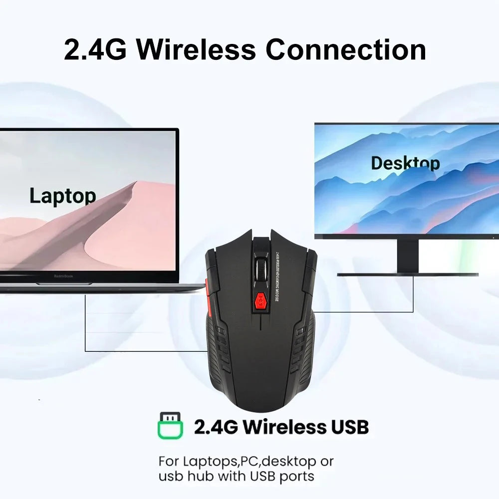 Mini Mouse 2.4G Wireless USB Receiver 1600DPI Optical Wireless Mouses Professional USB Right Scroll Mice for Laptop PC Gamer
