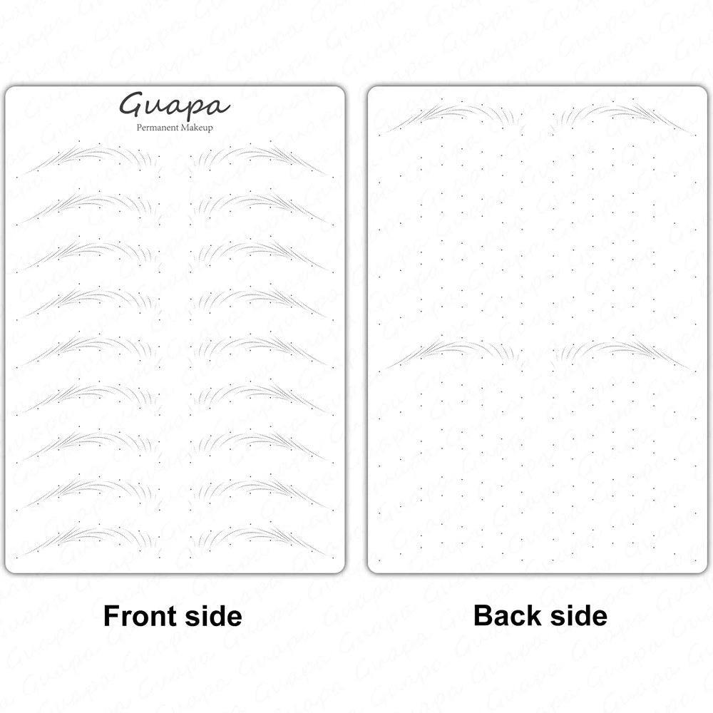 New Hair Stroke Pattern Practice Pad Double Sided Best Nano Brows Silicone Practice Skin For Permanent Makeup Basic Hair Stroke