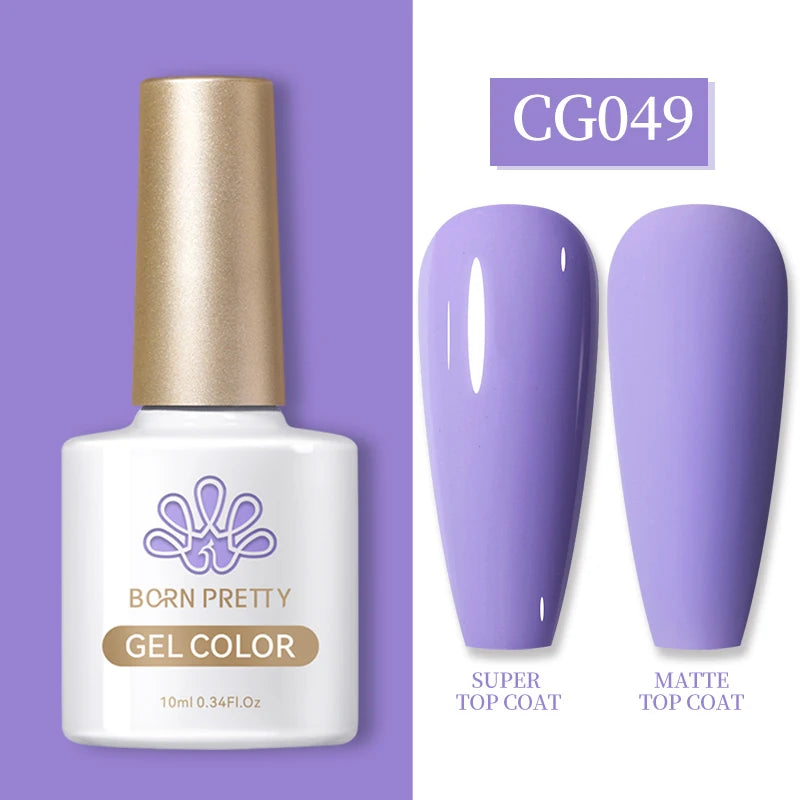 BORN PRETTY 10ml Gel Nail Polish Gel 130 Colors Semi Permanent Solid Nail Gel Varnish Soak Off UV Gel for Base Top Coat