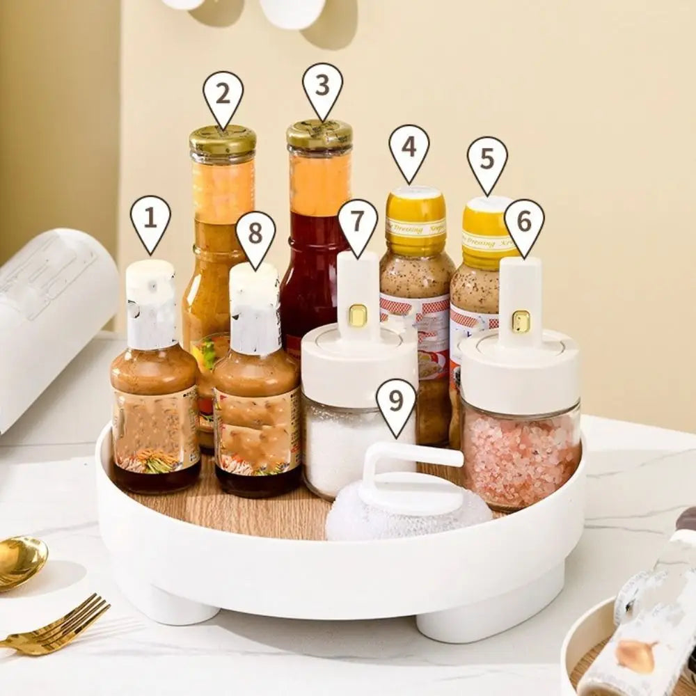 Jewelry Organizer Nordic Style Wooden Storage Tray Round Minimalist Sundries Organizer Simple Plastic Snacks Container Office