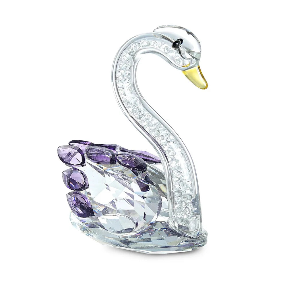Creative Crystal Swans Ornaments Desktop Decoration Miniature Gift Diamond Swans Crafts Small Statue Elegant
