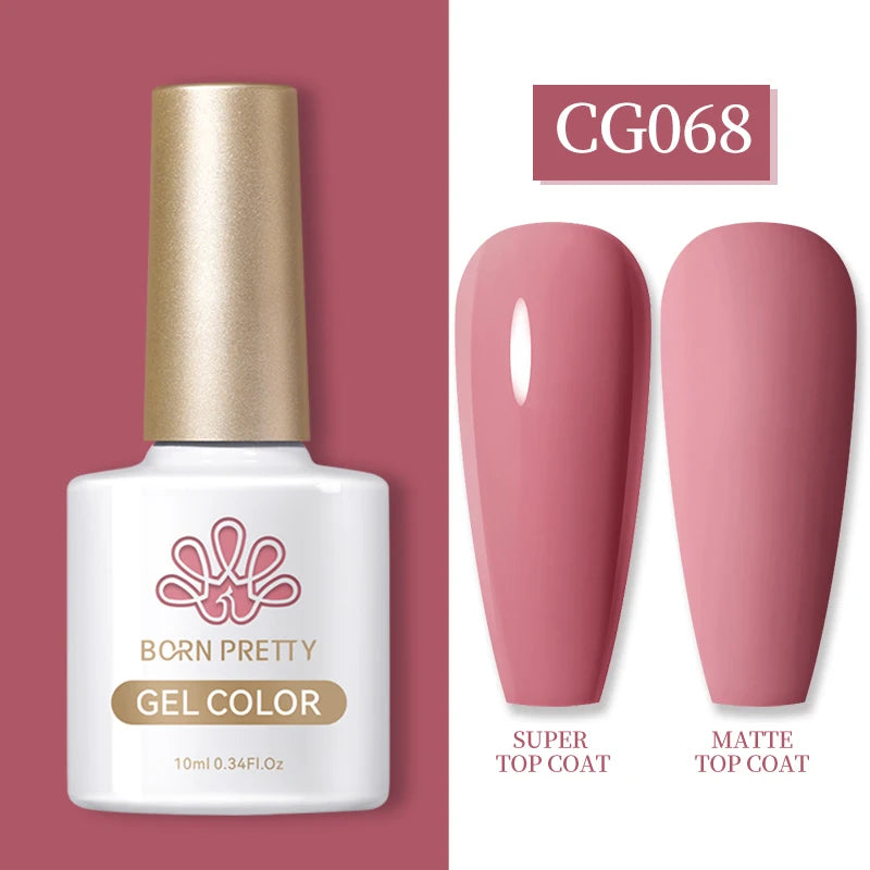 BORN PRETTY 10ml Gel Nail Polish Gel 130 Colors Semi Permanent Solid Nail Gel Varnish Soak Off UV Gel for Base Top Coat