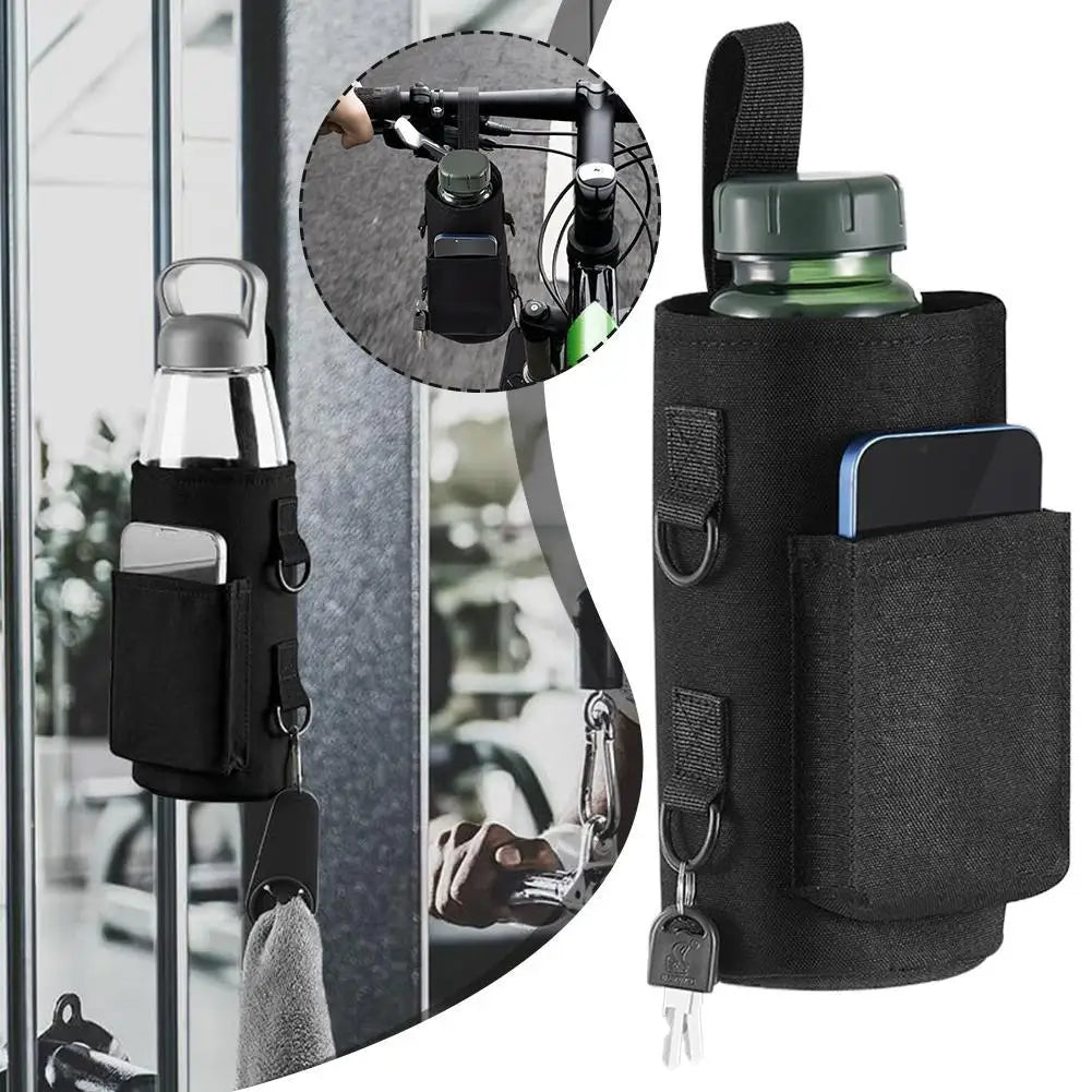 Magnetic Gym Water Bottle Bag – Hands-Free Sling Carrier for Workouts