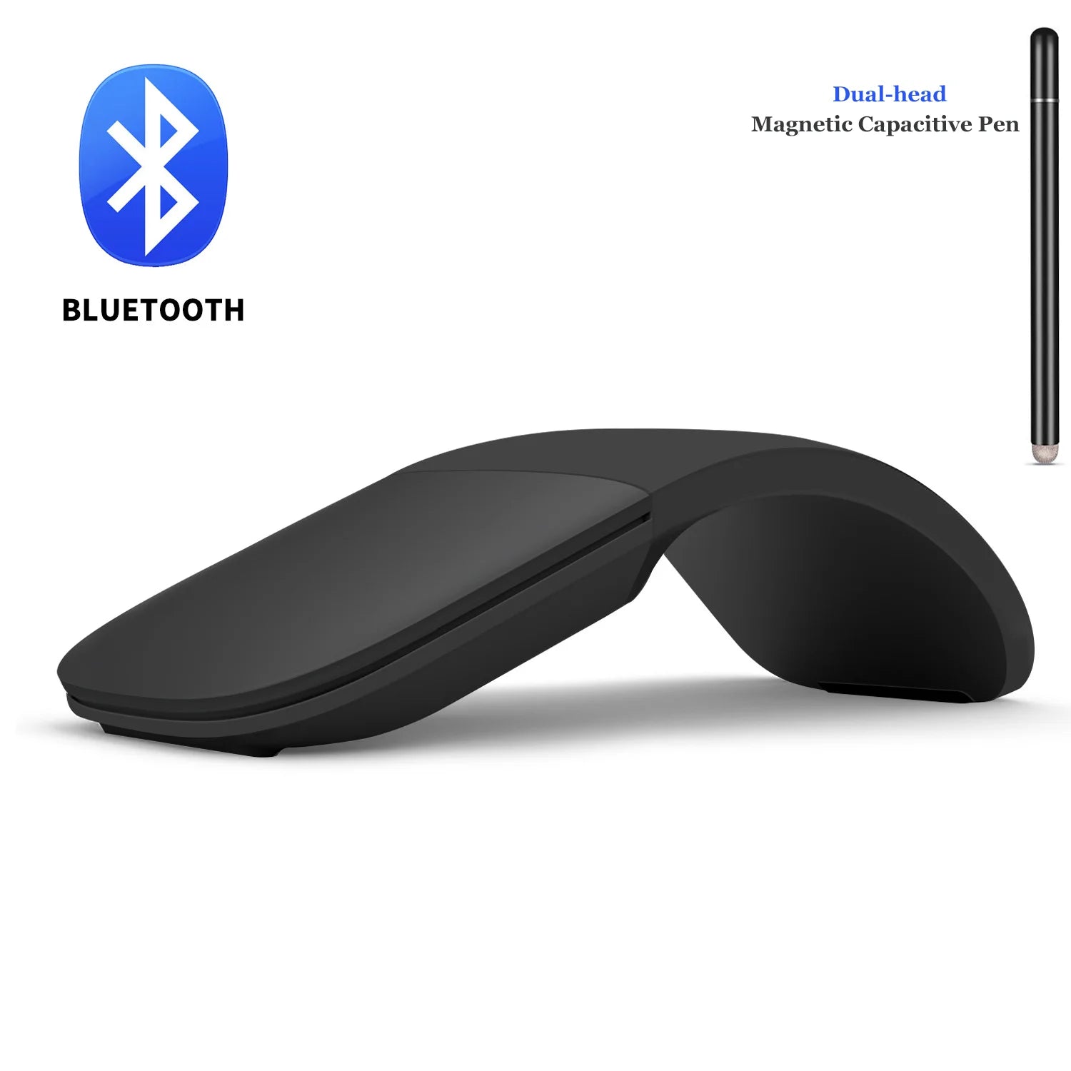 Bluetooth Folding Wireless Mouse Foldable Arc Touch Mini Mice Ergonomic Utra Thin Silent Gamer Mause For Microsoft Laptop PC Mac