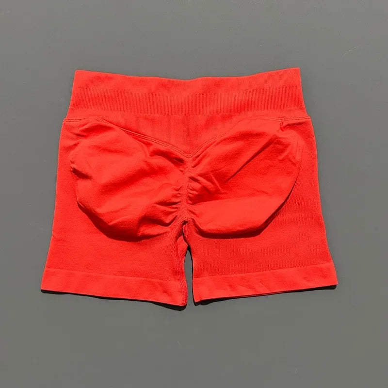 HISTELLO Impact Shorts 4.5" Women Yoga Shorts Seamless Low Waist Scrunch Bum Gym Leggings Workout Stretch Fitness Sports Shorts