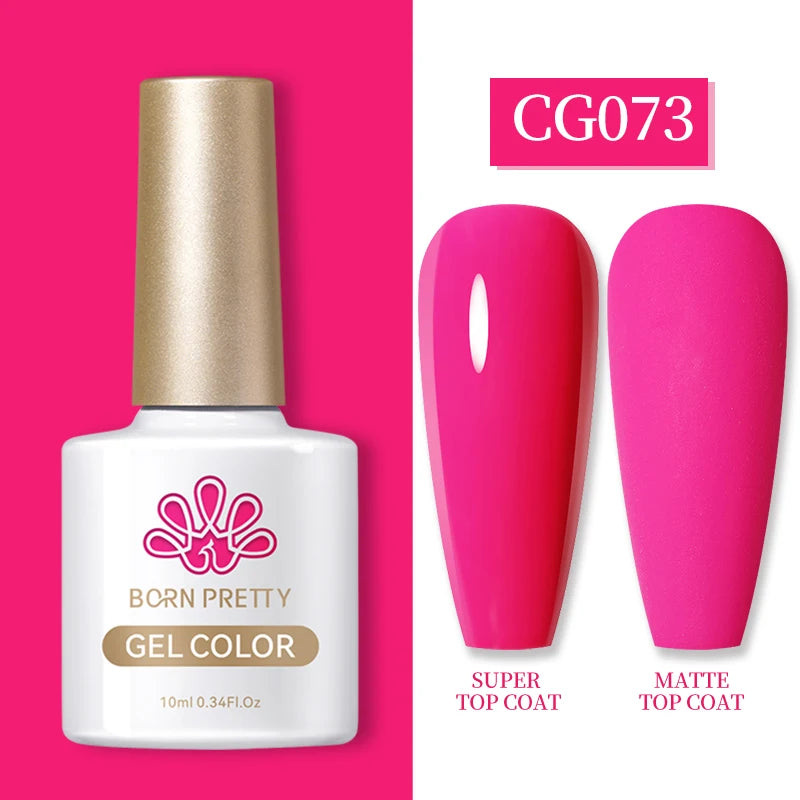 BORN PRETTY 10ml Gel Nail Polish Gel 130 Colors Semi Permanent Solid Nail Gel Varnish Soak Off UV Gel for Base Top Coat