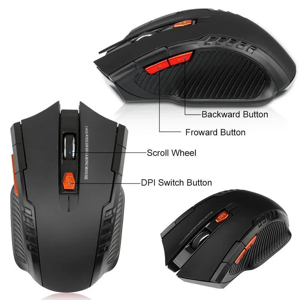 Mini Mouse 2.4G Wireless USB Receiver 1600DPI Optical Wireless Mouses Professional USB Right Scroll Mice for Laptop PC Gamer