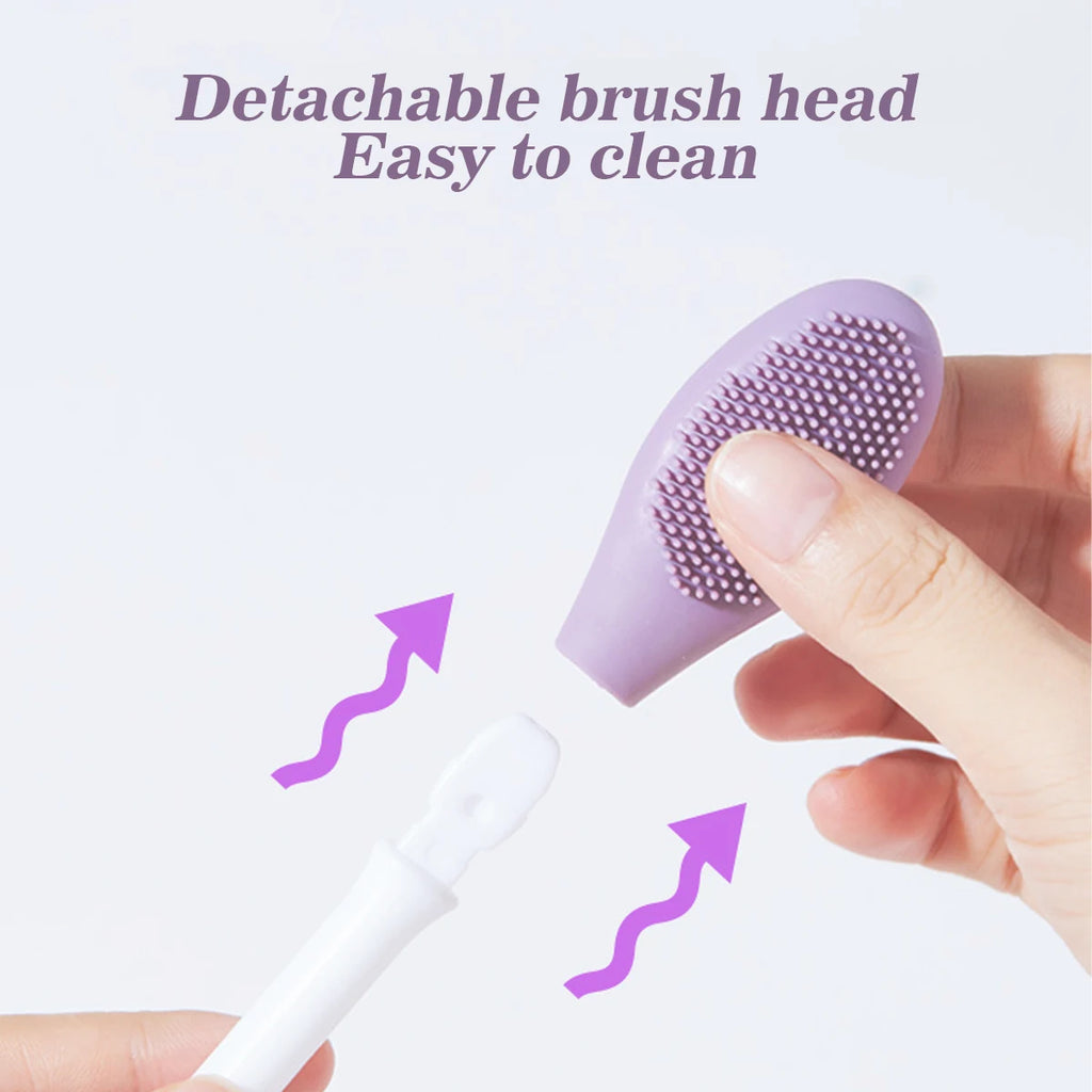 Silicone Facial Cleansing & Mask Brush 2 In1 Facial Skin Care Scrub Exfoliator Scrub Pore Blackhead Deep Cleaning Tools