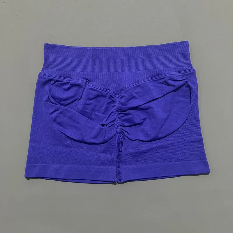 HISTELLO Impact Shorts 4.5" Women Yoga Shorts Seamless Low Waist Scrunch Bum Gym Leggings Workout Stretch Fitness Sports Shorts