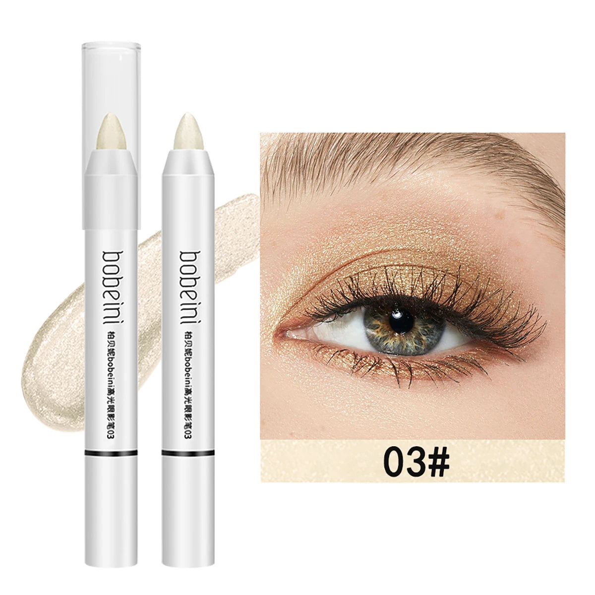 Highlighter & Eyeshadow Pencil – Pearlescent, Matte & Champagne Glow