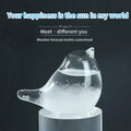 Desktop Stylish Apple Bird Swan Shaped Crystal Weather Forecast Bottle Glass Storms Weather Predictor Monitor Barometer For Home