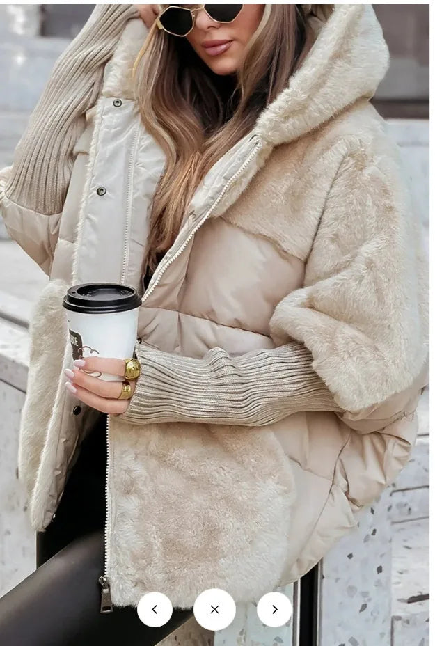 Autumn Female Chic Jacket Coats Women Streetwear Winter New Velvet Thickened Warm Harajuku Loose Casual Outwear Tops Clothes