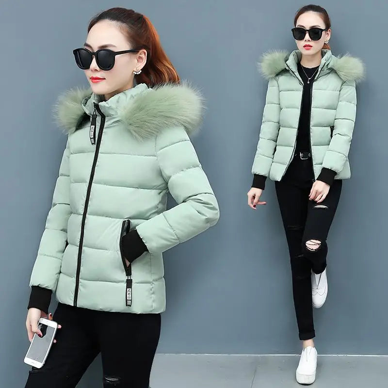 Autumn Jacket for Woman 2026 New Fashion Coat Female Glossy Waterproof Winter Hooded Jacket Plus Size Down Parkas Snow Wear