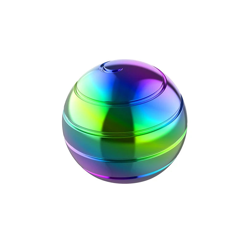 Kinetic Spinning Desk Toy Ball Optical Illusion Spinner Metal Gyro Anti Stress Fidget Toys Adults Anxiety ADHD Decompression