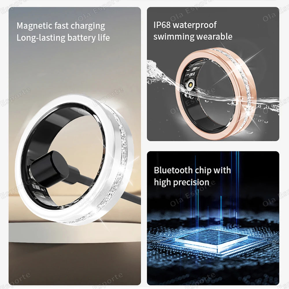 Smart Health Ring – Heart Rate, Sleep & Blood Oxygen Monitor