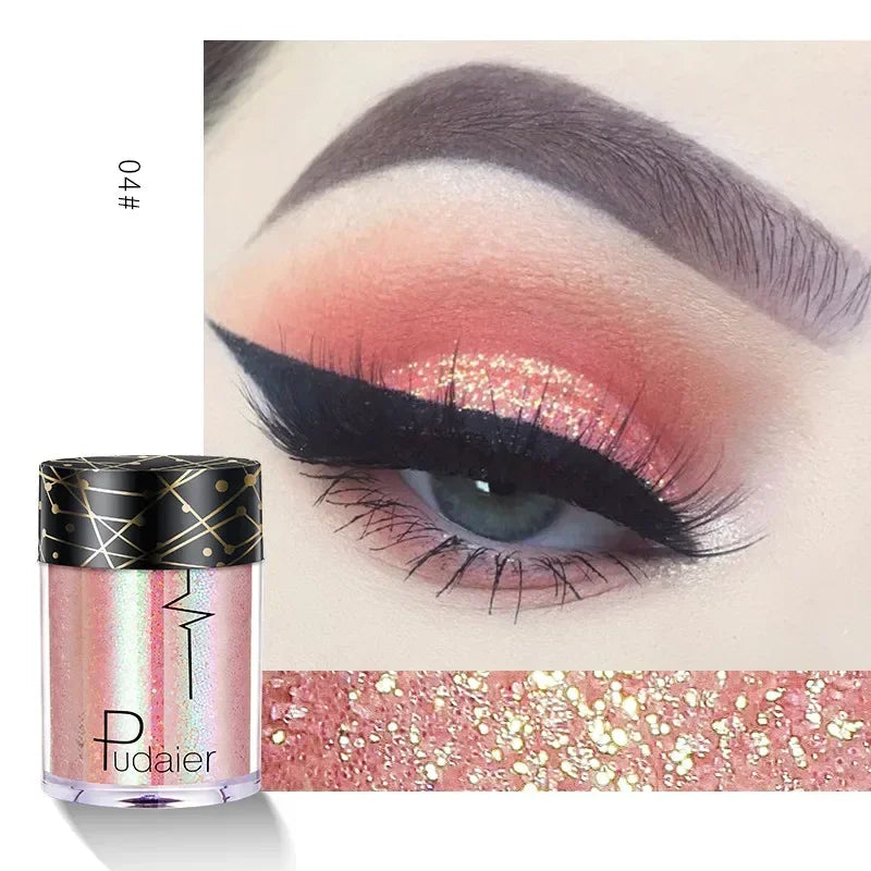 New Glitter Eye Shadow Professional Makeup Monochrome Shining Eyeshadow Sequins Universal Party Cosmetic