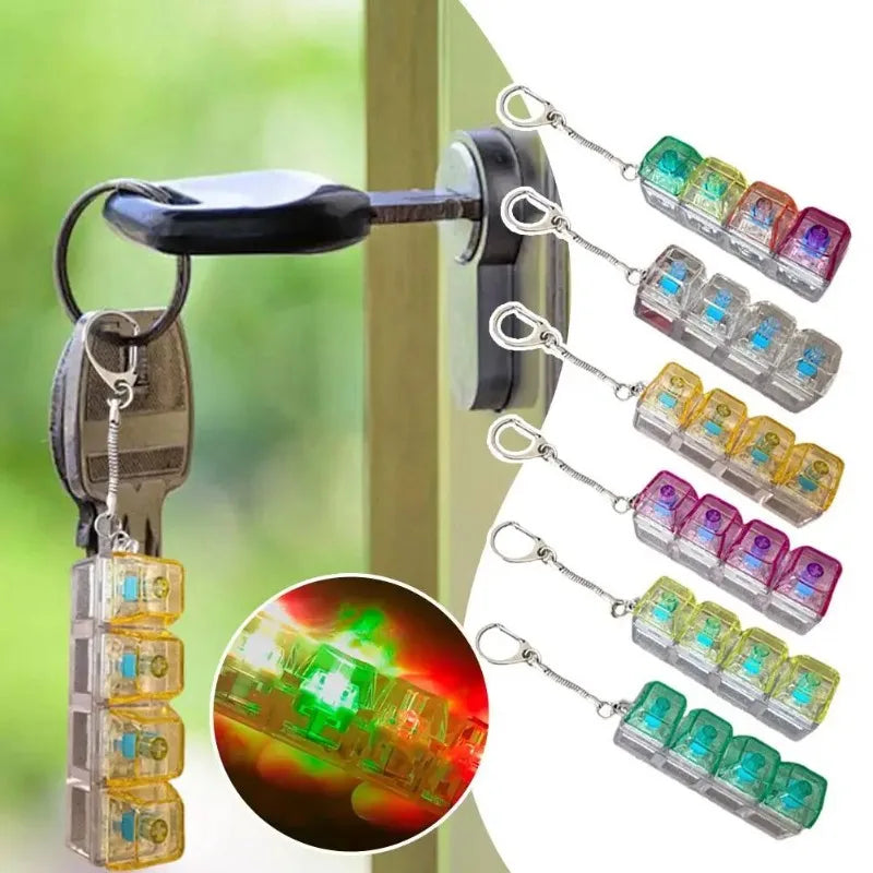 Crystal Keycap Key Bag Pendant Key Height Decompression Toy Luminous Transparent Shaft Decompression Toy Holiday Gift for Friend