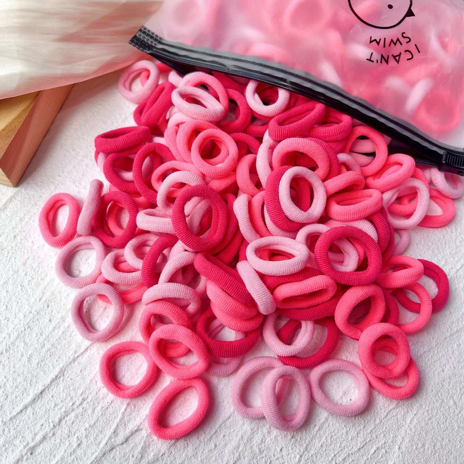 50PCS/Set Women Girls Basic Hair Bands  Simple Solid Colors Elastic Headband Hair Ropes Ties Hair Accessories Ponytail Holder
