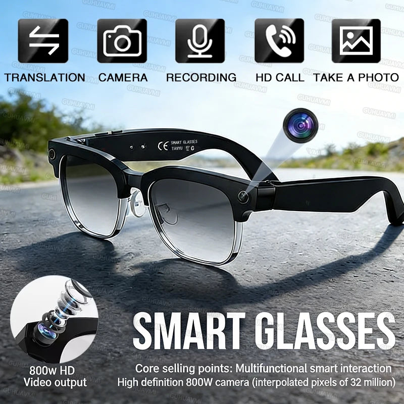 AI Smart Glasses – 4K Camera, Bluetooth & Real-Time Translation