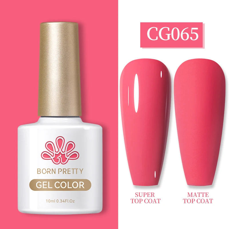 BORN PRETTY 10ml Gel Nail Polish Gel 130 Colors Semi Permanent Solid Nail Gel Varnish Soak Off UV Gel for Base Top Coat