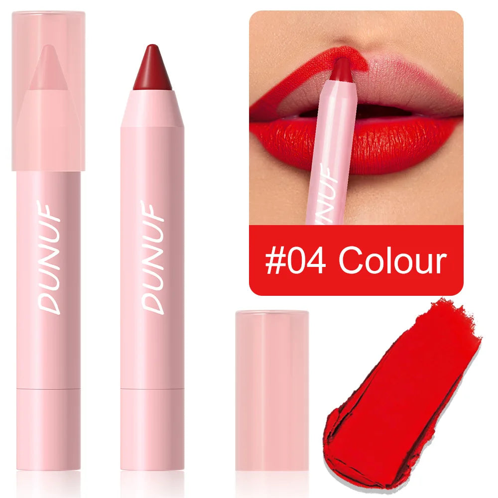Waterproof Lip Liner & Lipstick Pencil – 18 Shades, Matte Long-Lasting