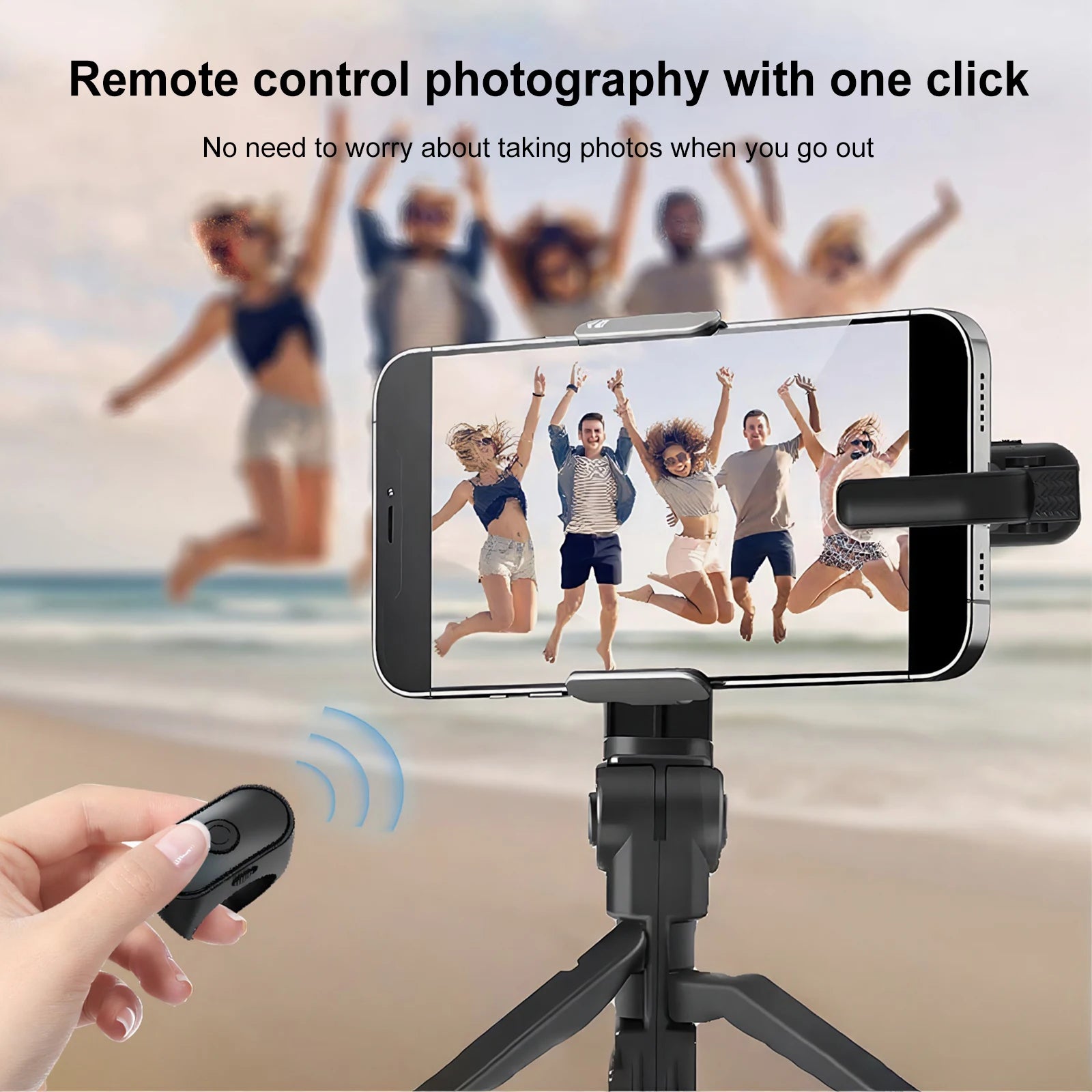 2-in-1 Page Turner Clicker Wireless Page Turner Remote Control E-Reader Phone Camera Record Trigger Remote for Kindle