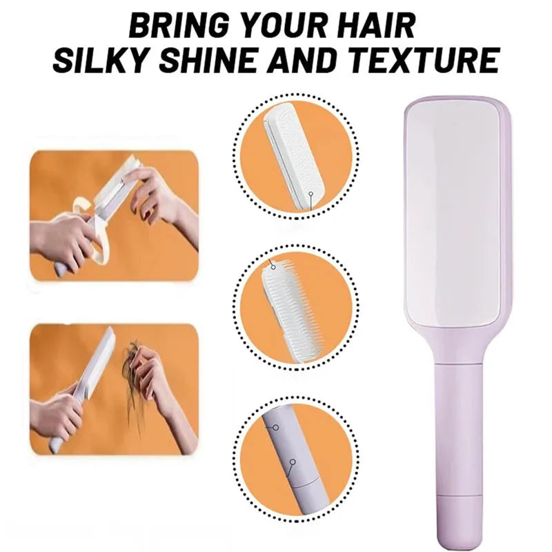 1/2pcs Rotatable Self Cleaning Hair Brush Massage Air Cushion Comb Magic Retractable Self-Cleaning Massage Brush Telescopic Comb