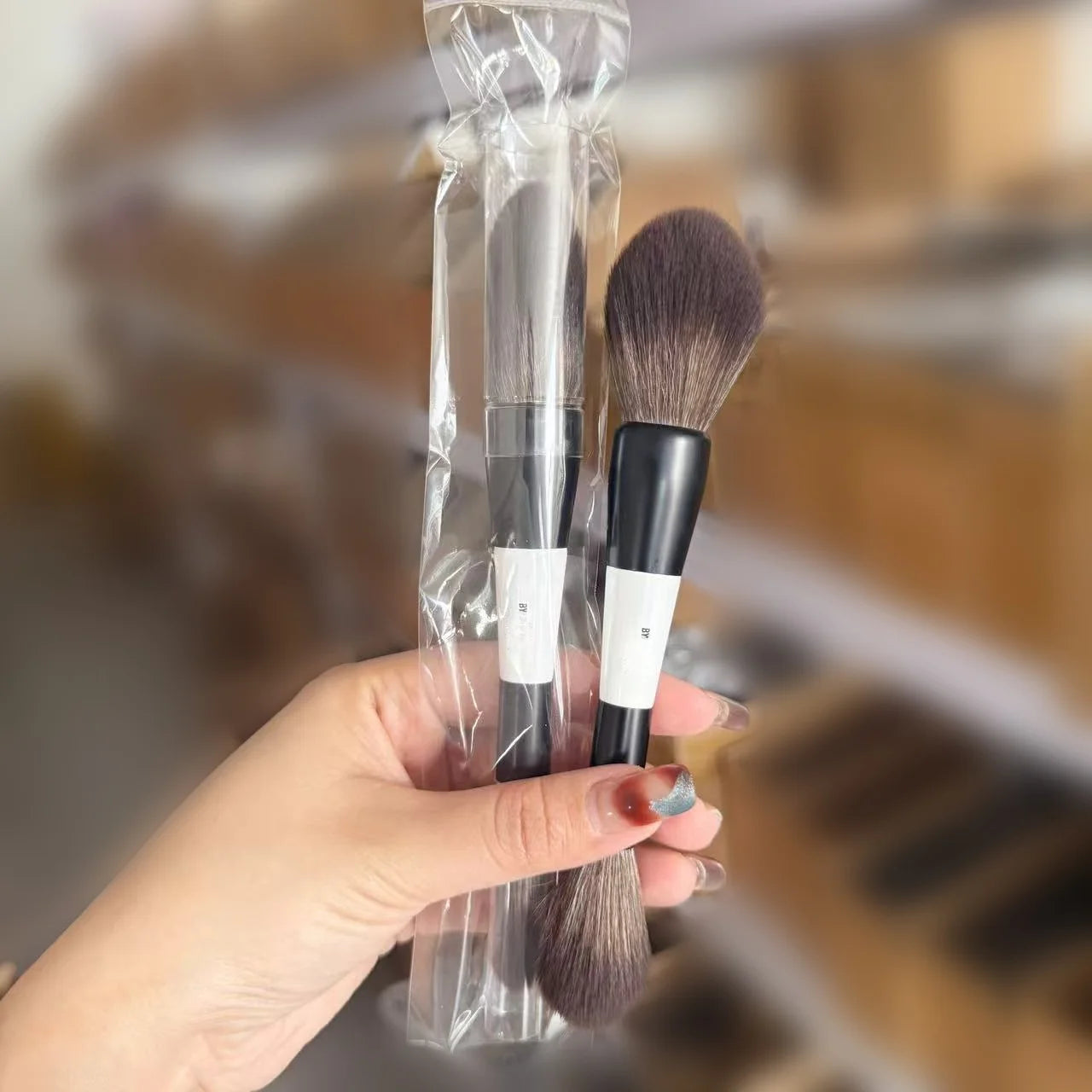 F1 Dual-Ended Contour Blush F2 Powder Brush F3 Highlight Soft Synthetic Hair Makeup Brushes Blusher Highlighter Cosmetic Brushes