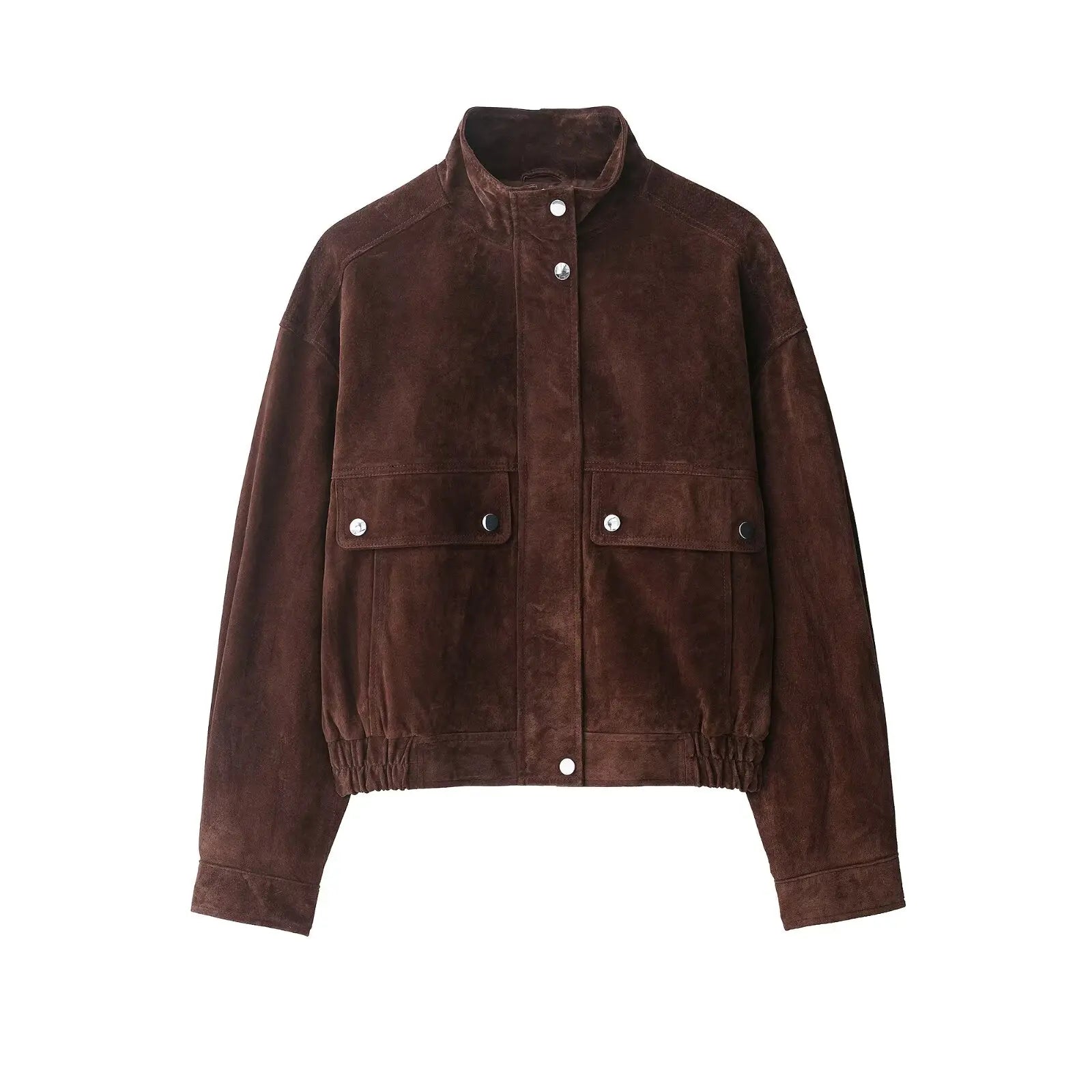 Women's Turtleneck Jacket with Big Pockets – Loose Warm Coat