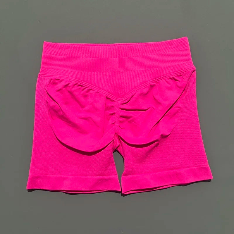 HISTELLO Impact Shorts 4.5" Women Yoga Shorts Seamless Low Waist Scrunch Bum Gym Leggings Workout Stretch Fitness Sports Shorts