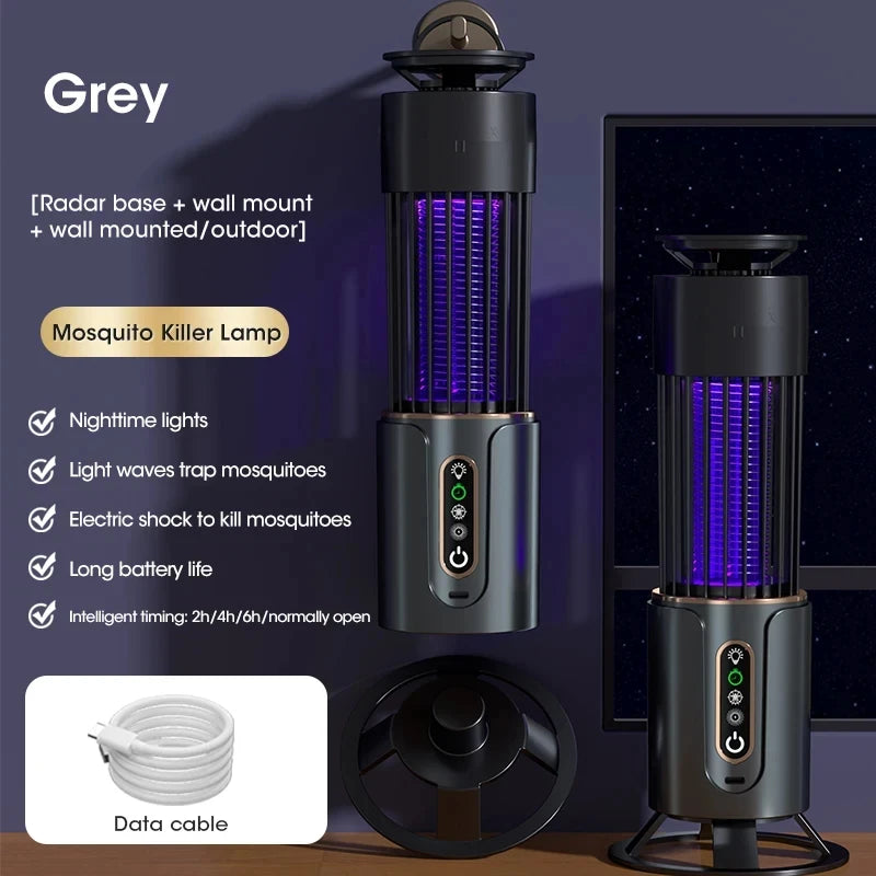 HOMEFISH USB Charging Mosquito Killer Lamp Electric Insect Fly Trap Camping Lantern, Outdoor Mosquito Swatter And Repe