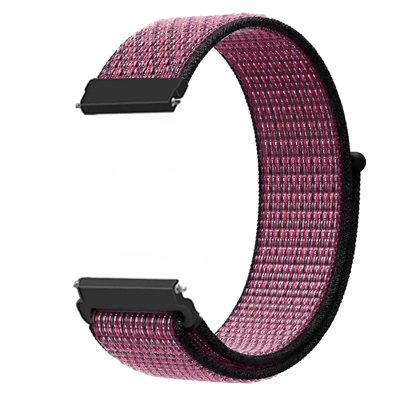 20mm 22mm Nylon Loop Strap For Garmin Forerunner 55 165 265 965 255 Active 5/Vivomove Trend/Vivoactive 5/Venu 3/2 Bracelet Belt