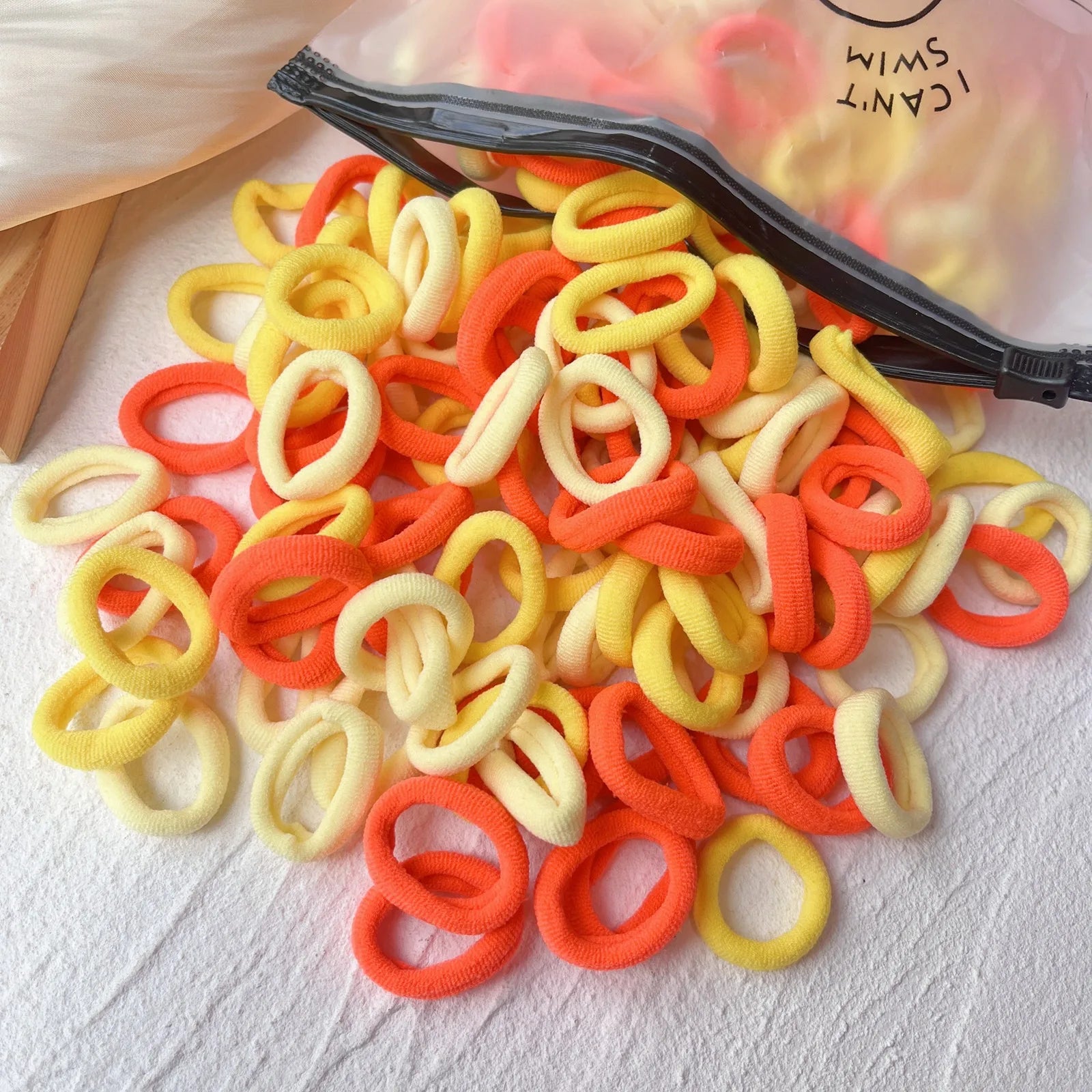 50PCS/Set Women Girls Basic Hair Bands  Simple Solid Colors Elastic Headband Hair Ropes Ties Hair Accessories Ponytail Holder