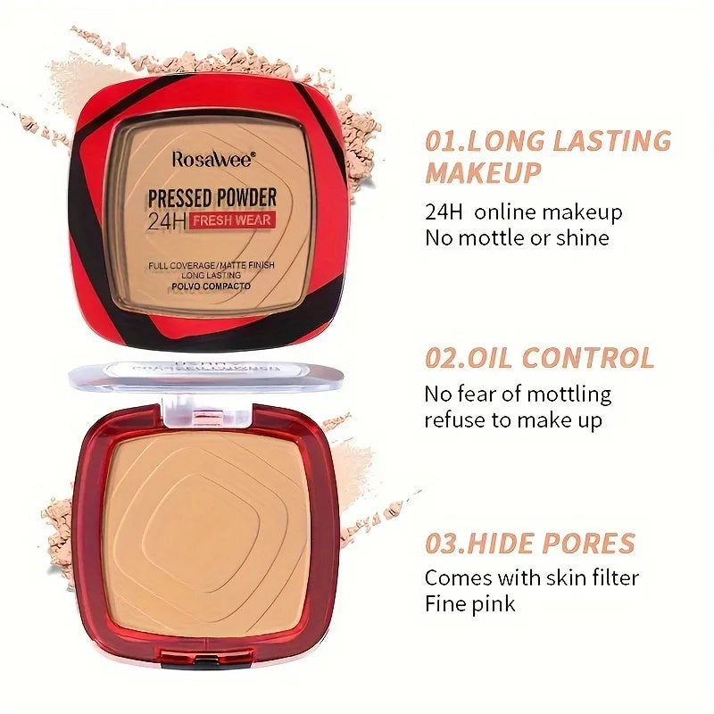 Matte Pressed Powder Foundation – Full Coverage 24H Oil-Control