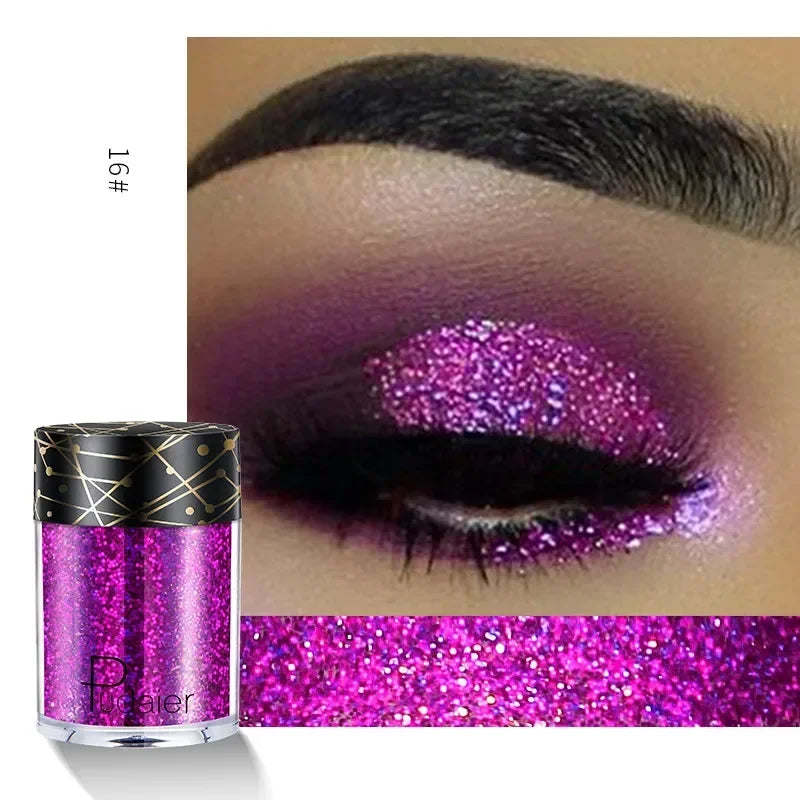 New Glitter Eye Shadow Professional Makeup Monochrome Shining Eyeshadow Sequins Universal Party Cosmetic