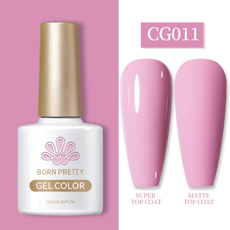 BORN PRETTY 10ml Gel Nail Polish Gel 130 Colors Semi Permanent Solid Nail Gel Varnish Soak Off UV Gel for Base Top Coat