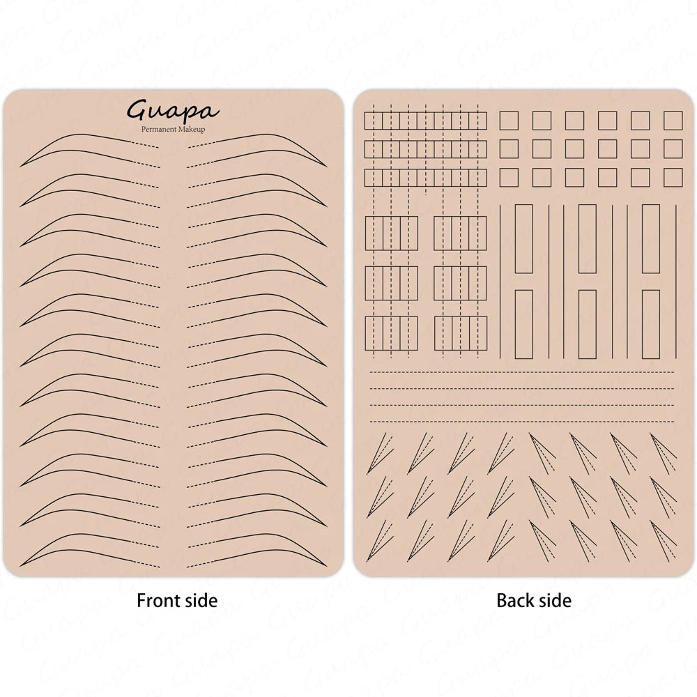 New Hair Stroke Pattern Practice Pad Double Sided Best Nano Brows Silicone Practice Skin For Permanent Makeup Basic Hair Stroke