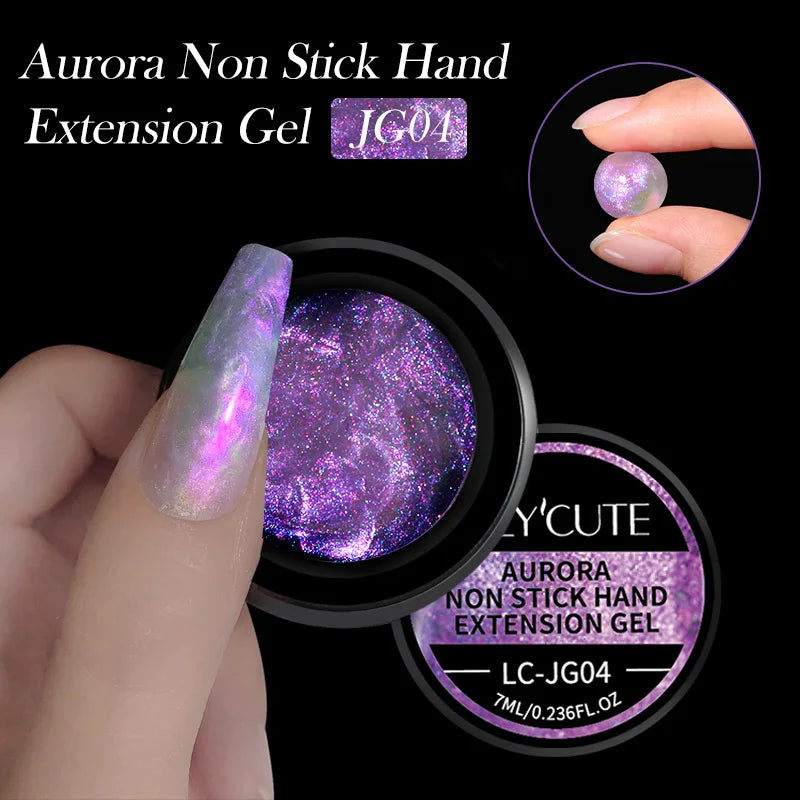 LILYCUTE 15ML Quick Extension Gel Nail Polish Milky White Clear Pink Color French Manicure Finger Prolong Nail Hard Gel Varnish