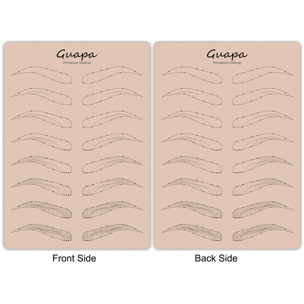 New Hair Stroke Pattern Practice Pad Double Sided Best Nano Brows Silicone Practice Skin For Permanent Makeup Basic Hair Stroke