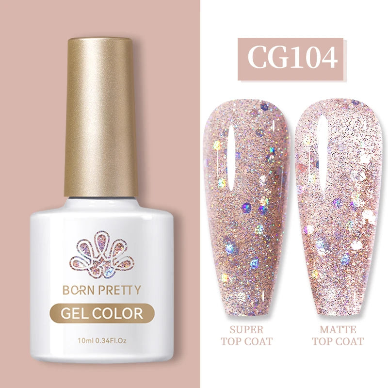 BORN PRETTY 10ml Gel Nail Polish Gel 130 Colors Semi Permanent Solid Nail Gel Varnish Soak Off UV Gel for Base Top Coat
