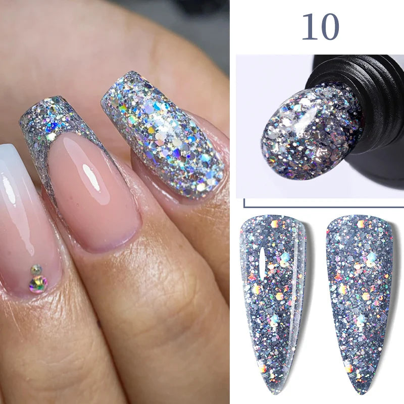 LILYCUTE 15ML Quick Extension Gel Nail Polish Milky White Clear Pink Color French Manicure Finger Prolong Nail Hard Gel Varnish