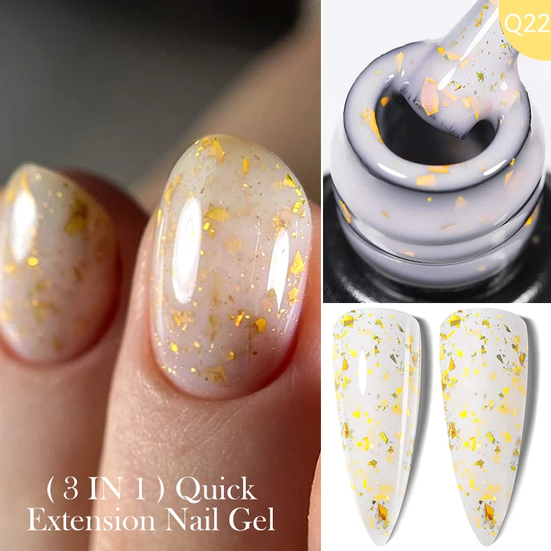 LILYCUTE 15ML Quick Extension Gel Nail Polish Milky White Clear Pink Color French Manicure Finger Prolong Nail Hard Gel Varnish