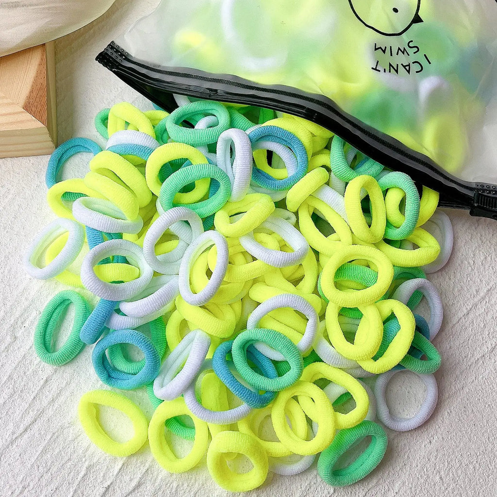 50PCS/Set Women Girls Basic Hair Bands  Simple Solid Colors Elastic Headband Hair Ropes Ties Hair Accessories Ponytail Holder
