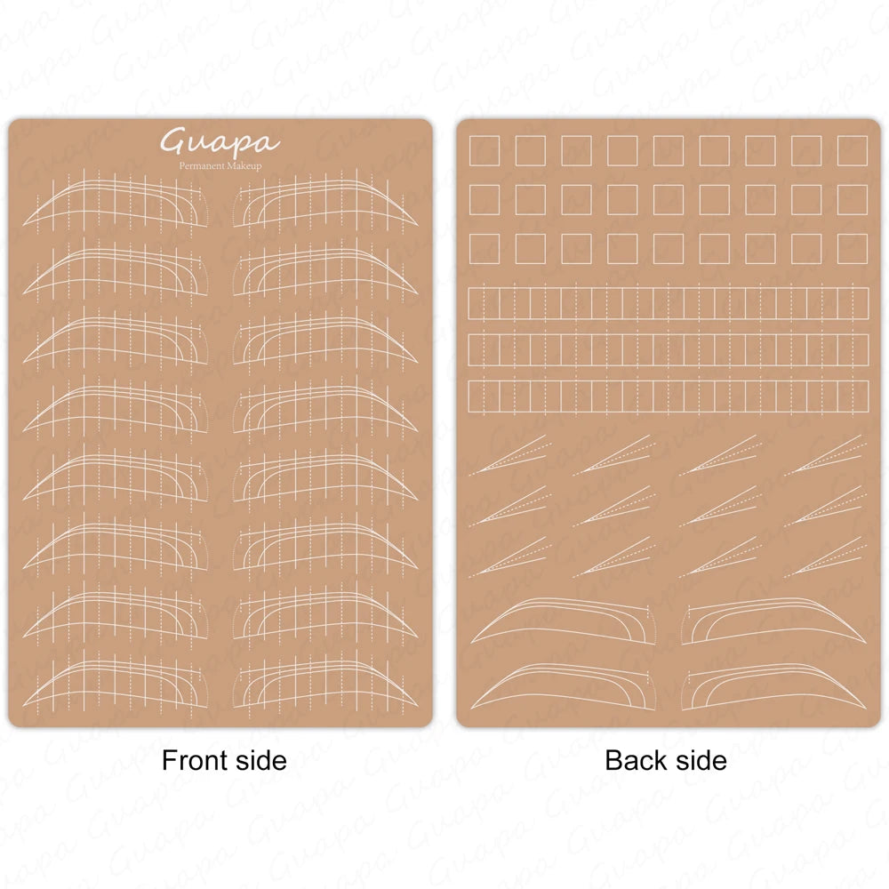 New Hair Stroke Pattern Practice Pad Double Sided Best Nano Brows Silicone Practice Skin For Permanent Makeup Basic Hair Stroke