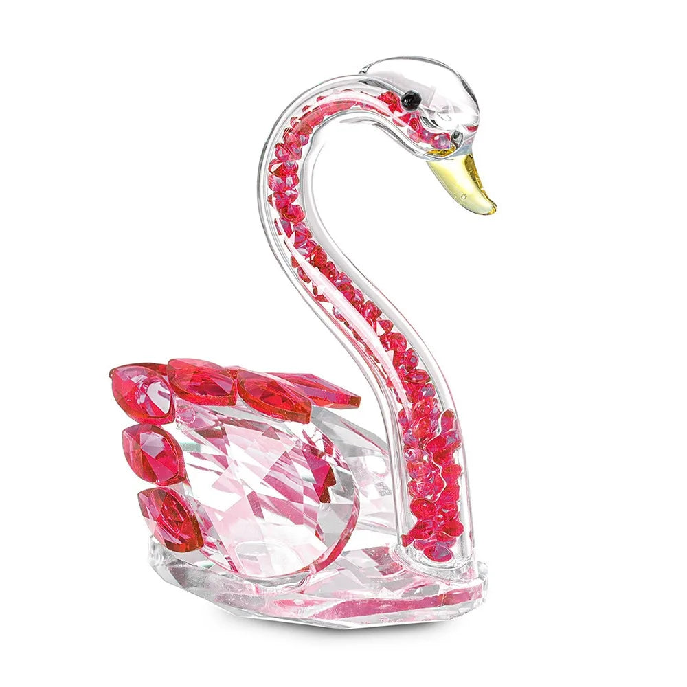 Creative Crystal Swans Ornaments Desktop Decoration Miniature Gift Diamond Swans Crafts Small Statue Elegant