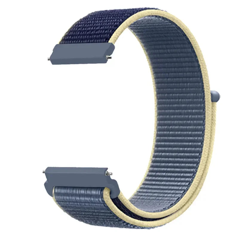 20mm 22mm Nylon Loop Strap For Garmin Forerunner 55 165 265 965 255 Active 5/Vivomove Trend/Vivoactive 5/Venu 3/2 Bracelet Belt
