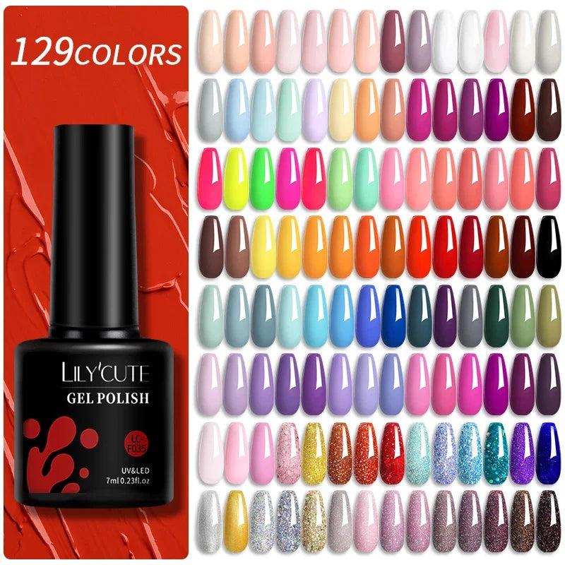 LILYCUTE 129-Color Gel Nail Polish 7ml